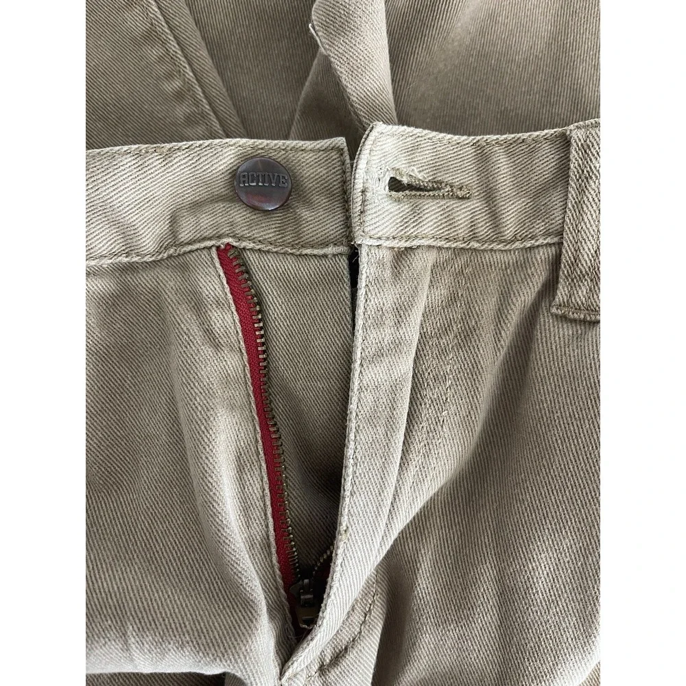 ACTIVE Men's Tan Straight Leg Cotton Jeans-Size 30/28